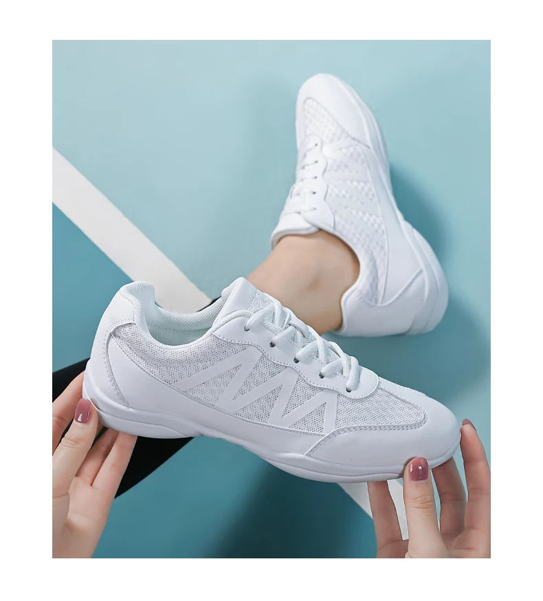 New cheerleading shoes Children's dance shoes Competitive aerobics shoes Fitness shoes Women's white jazz sports shoes 2105