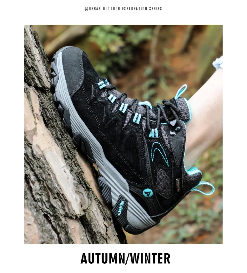 HUMTTO Waterproof Sneakers for Men Hiking Shoes Leather Trekking Boots Women Camping Hunting Mens Mountain Tactical Ankle Boots