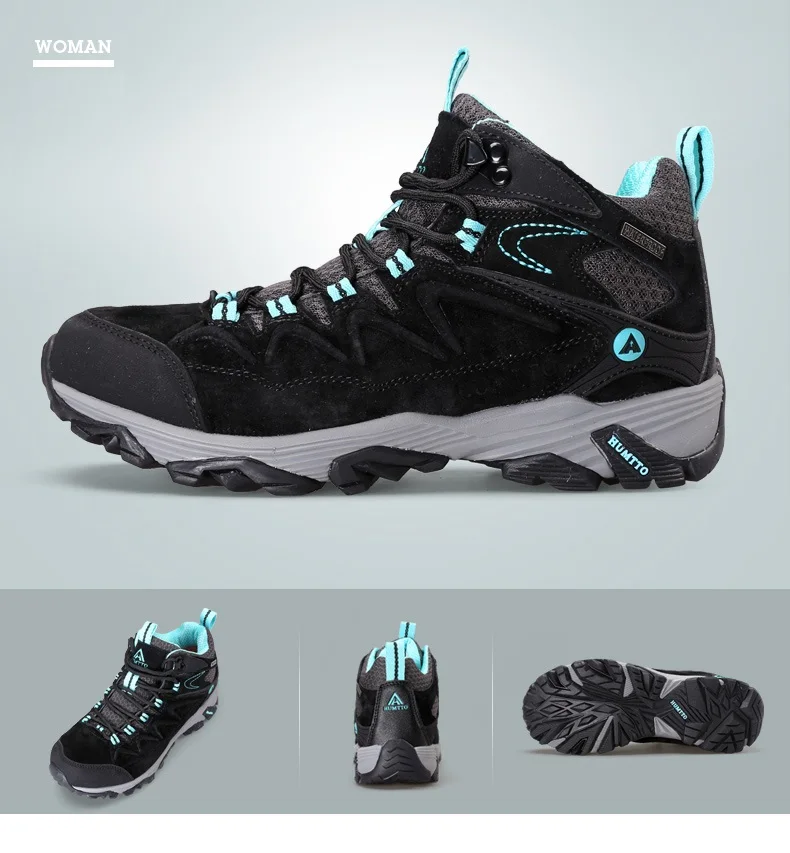 HUMTTO Waterproof Sneakers for Men Hiking Shoes Leather Trekking Boots Women Camping Hunting Mens Mountain Tactical Ankle Boots