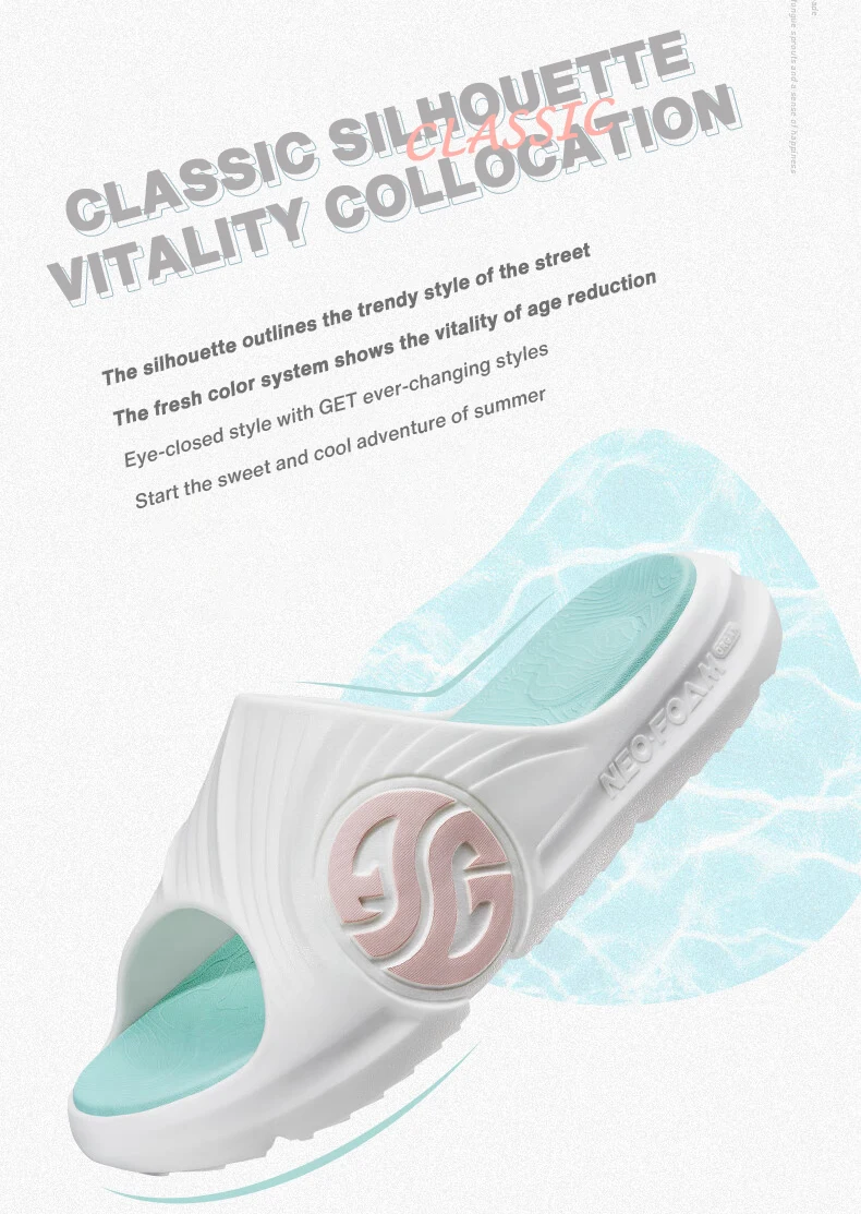 361 Degrees Women AG Outdoor Sports Thick-Soled Outerwear Beach Casual Sandals Slippers Sports Wear Couple Slippers 682126702F