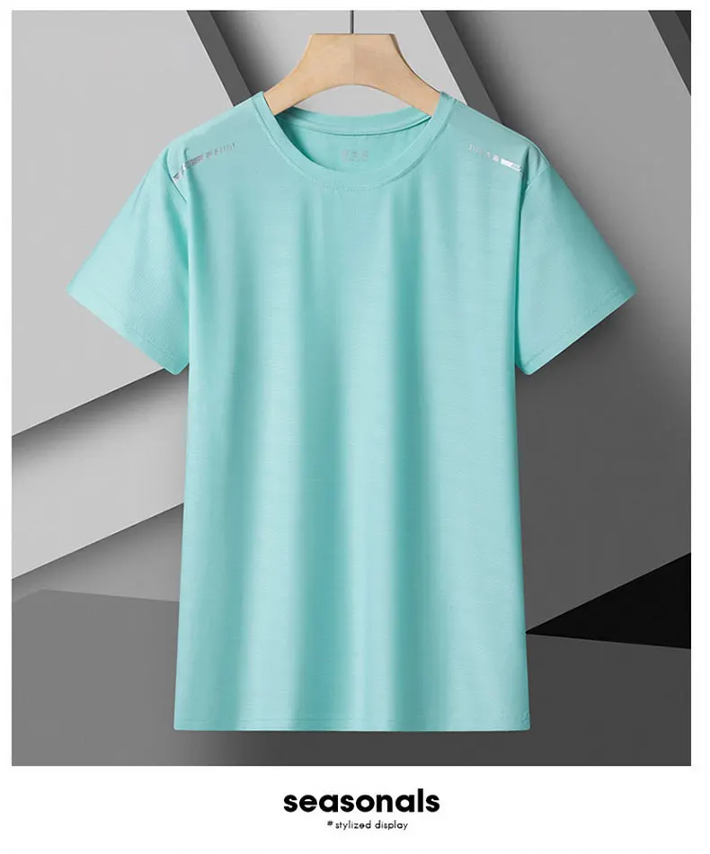 Women Running T-Shirt Reflective High Elastic Breathable Running Sports T-Shirt Summer Quick-Drying Ice Silk Cool Short Sleeves