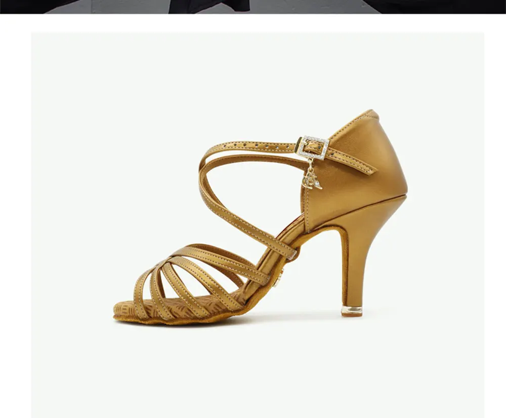 BD Dance Women Latin Dance Shoes Just BD216 High Heel Genuine Leather Laday Sandal Dancing Shoes