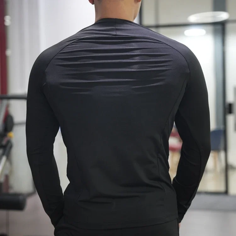 Men's Fitness Sports T-shirt Running Compression Tops Muscle Fit Shirts Long Sleeve Sweatshirt Jogging Breathable Activewear