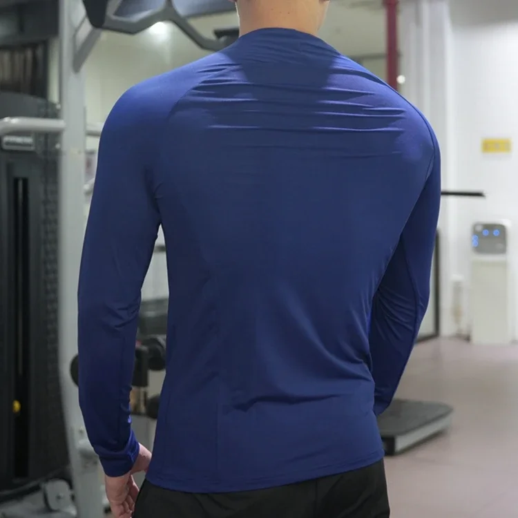 Men's Fitness Sports T-shirt Running Compression Tops Muscle Fit Shirts Long Sleeve Sweatshirt Jogging Breathable Activewear