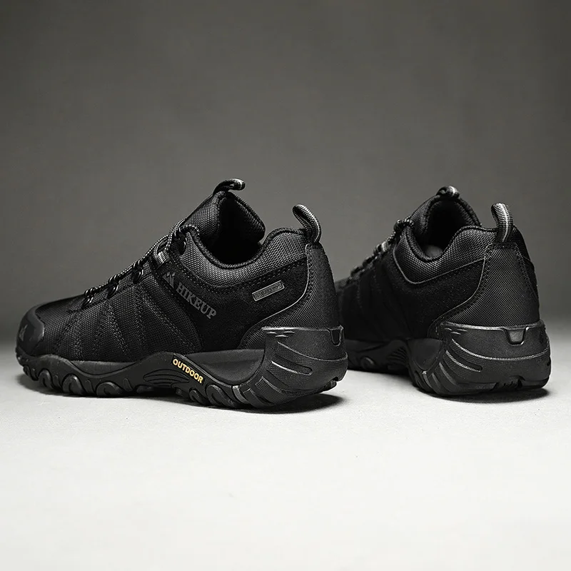 HIKEUP Non-slip Men Hiking Shoes Breathable Outdoor Wear Resistant Splashproof Climbing Men Sneaker Tourism Mountain Shoes