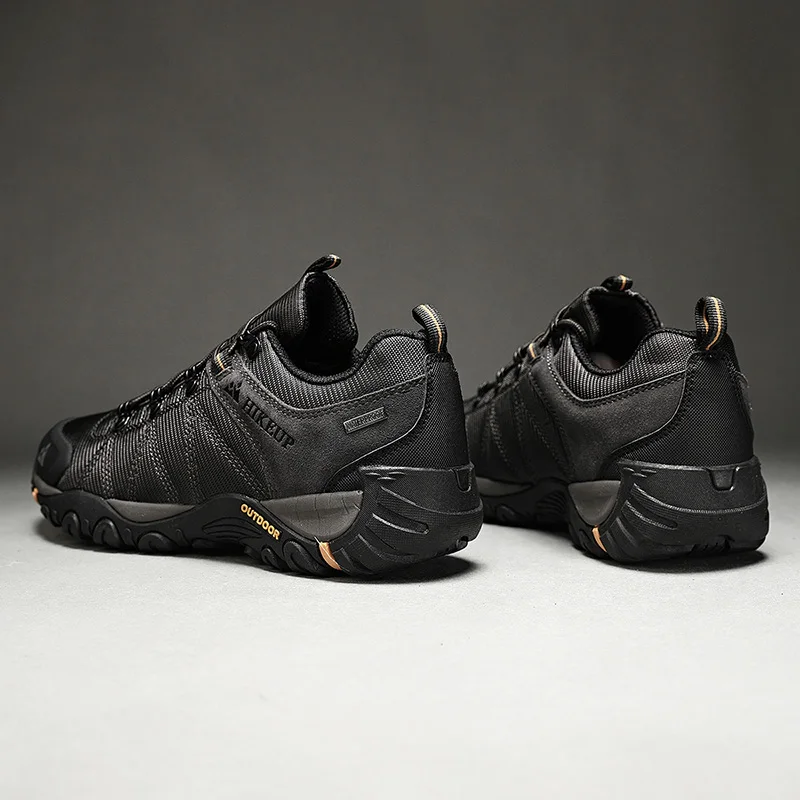 HIKEUP Non-slip Men Hiking Shoes Breathable Outdoor Wear Resistant Splashproof Climbing Men Sneaker Tourism Mountain Shoes
