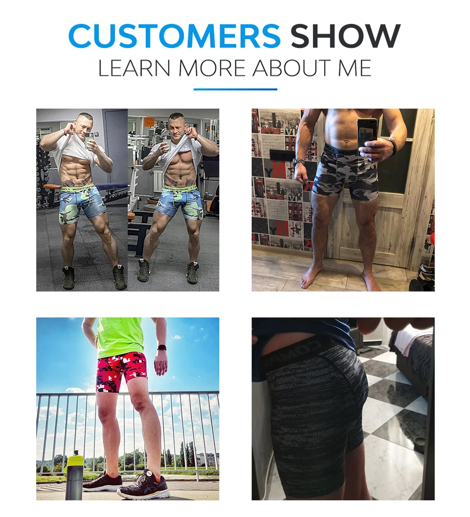 Compression Shorts Men 3D Print Camouflage Bodybuilding Tights Short Men Gyms Shorts Male Muscle Sport Elastic Running Shorts