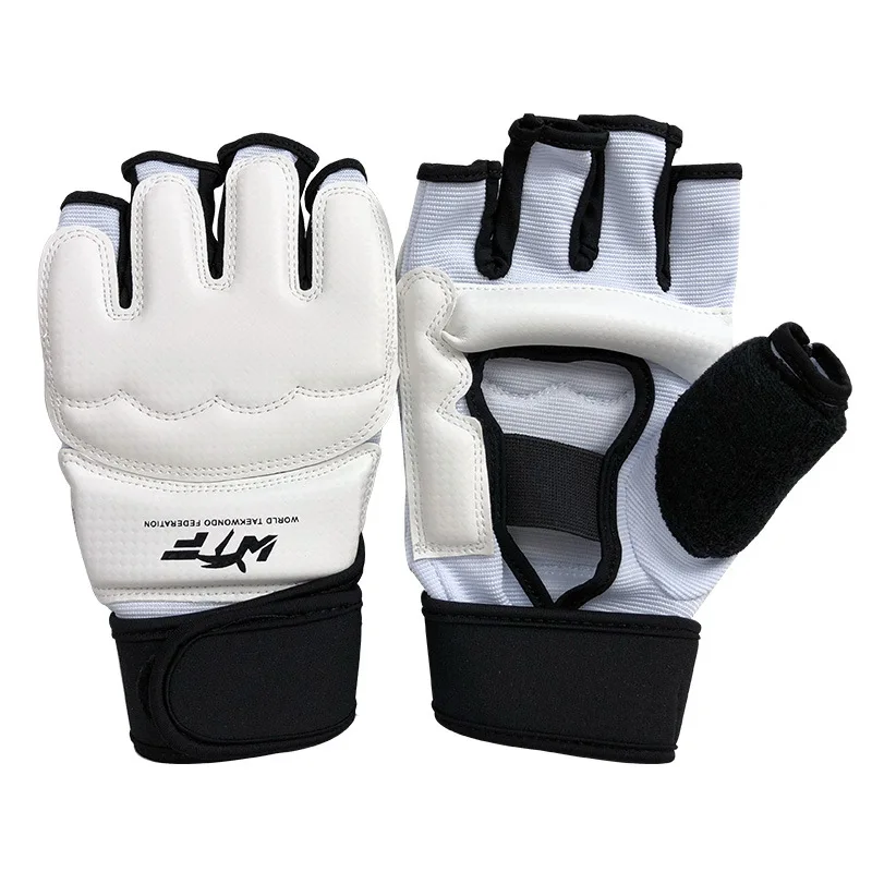 1Set Taekwondo Leather Foot Gloves Sparring Karate Ankle Protector Guard Gear Boxing Martial Arts Sock Kid