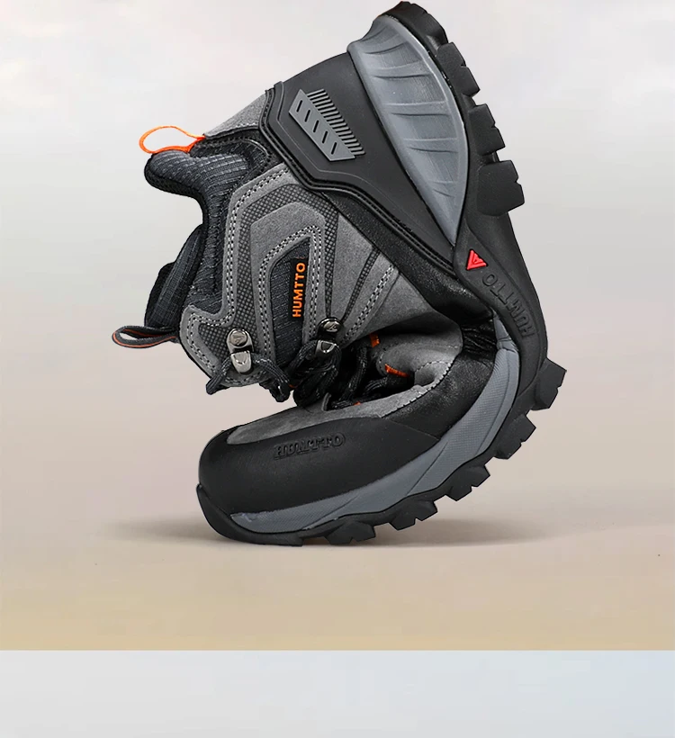 HUMTTO Hiking Shoes Men Trainers Outdoor Trekking Boots Mens Breathable Winter Men's Sports Shoes Leather Safety Work Sneakers
