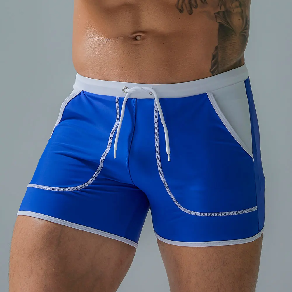 Brand Men's Swimwear Trunks Outdoors Sexy Summer Stretch Beach Surfing Swim Sports suit Shorts Men Swimsuit Swimming Pants