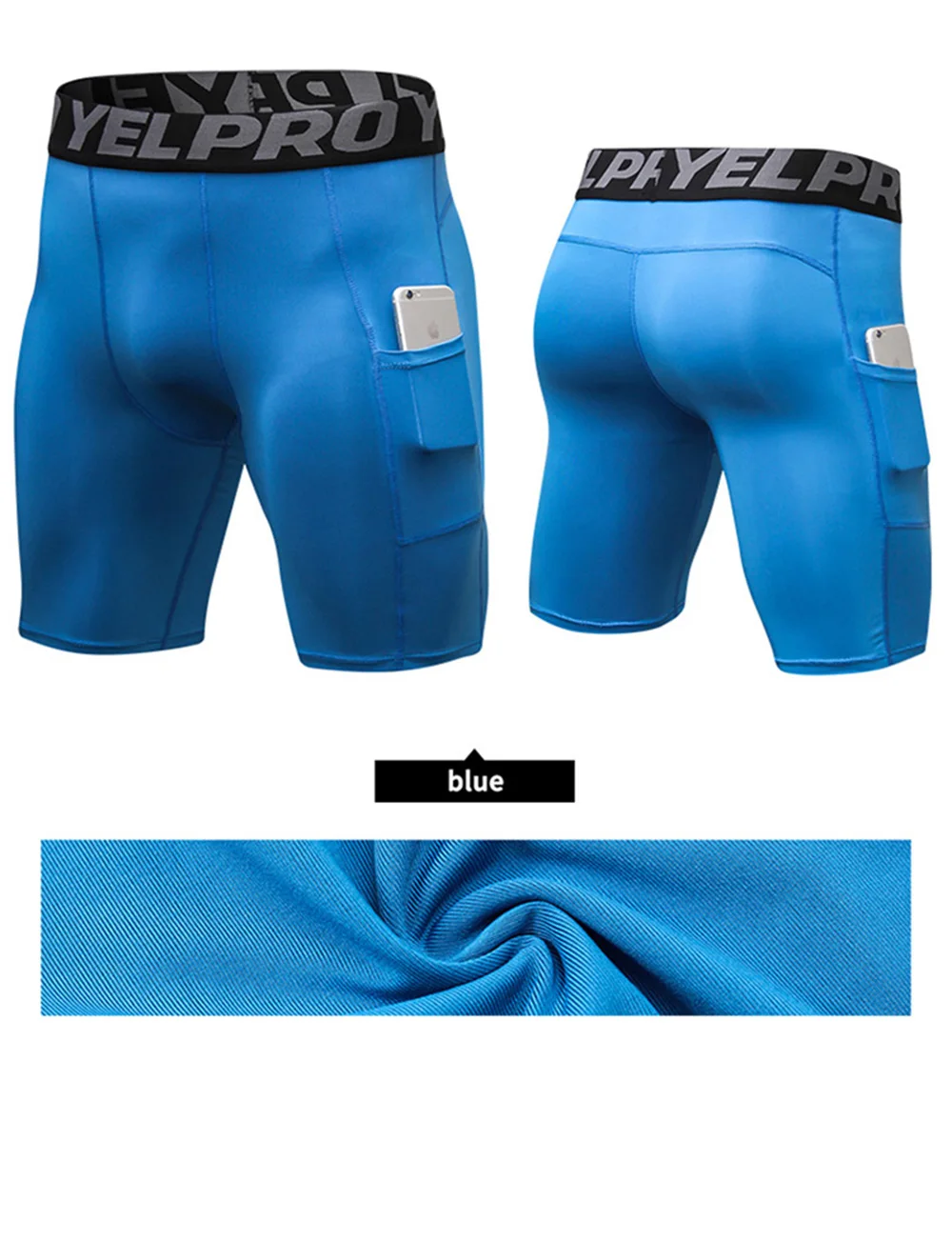 Sports Shorts Men Compression Running Shorts With Pocket Quick Dry Workout Gym Shorts Fitness Sport Leggings for Men