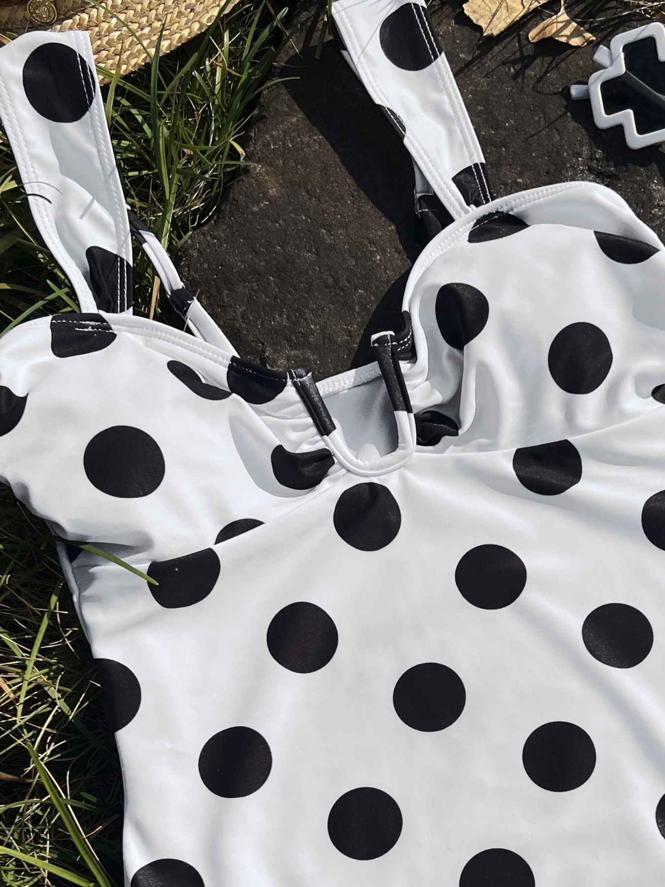 2026 New U-Neck Swimwear Women One Piece Swimsuit Female Polka Dot Print Bathing Suit Beachwear Swimming Suit For Women Monokini