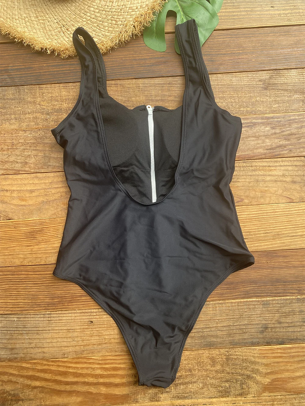 Front Zip Up One Piece Swimsuit Monokini Backless Swimwear One-piece Swimming Suit for Women Summer Trend Beachwear