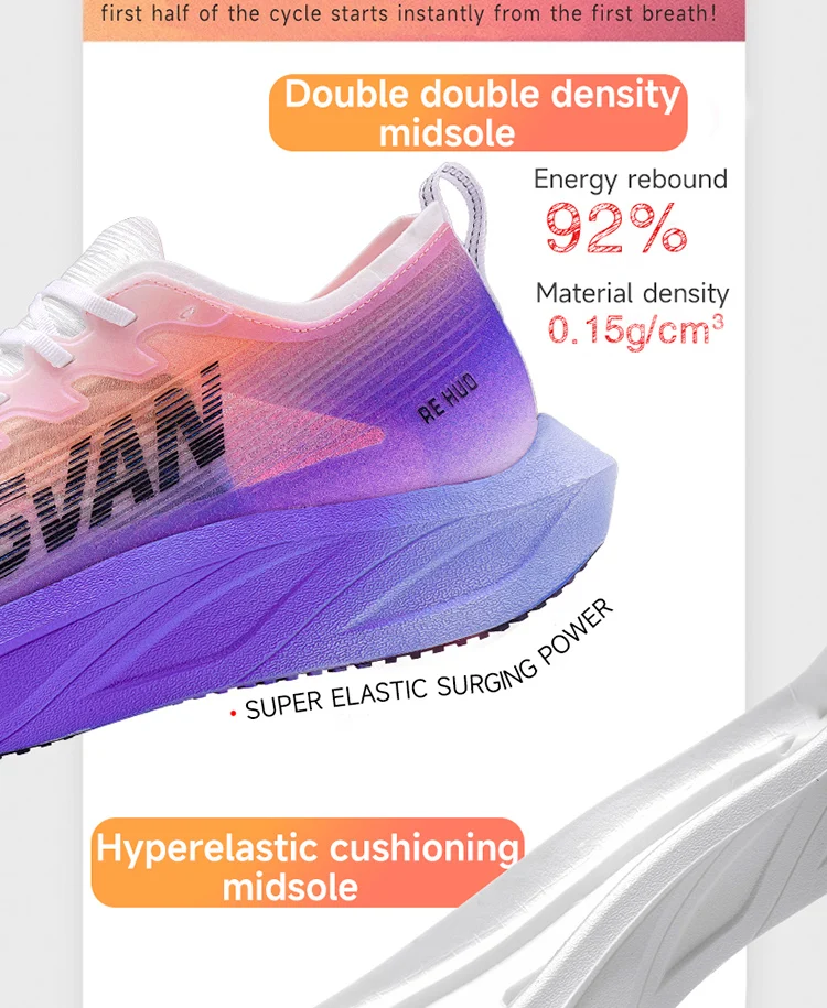 IRUNSVAN Carbon Plate Men Marathon Running Shoes Professional Stable Support Shock Absorption Ultra Light Rebound Sports Shoes