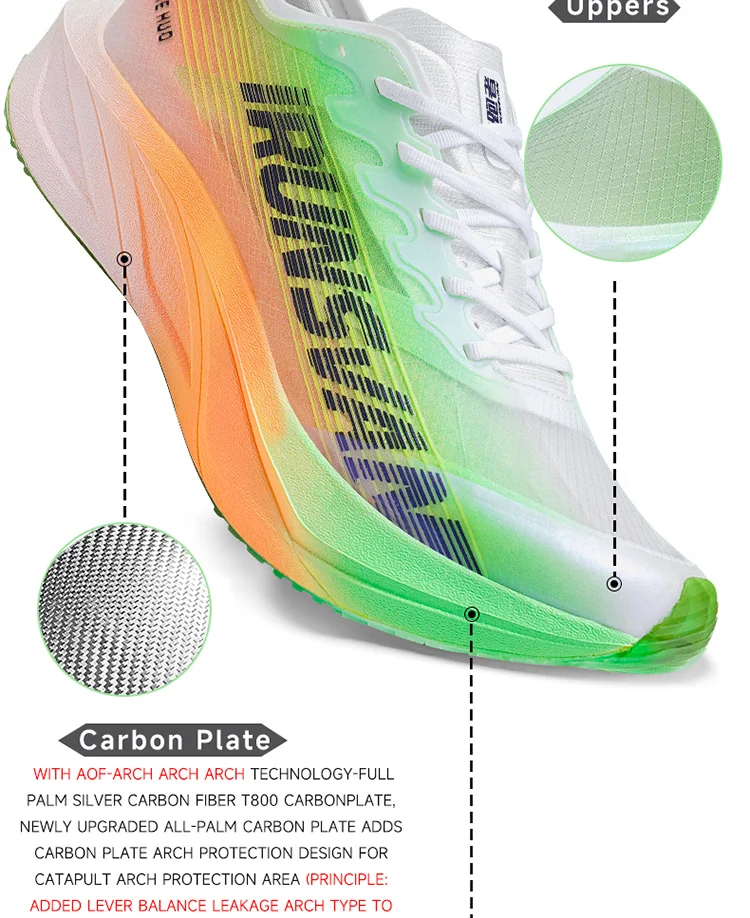 IRUNSVAN Carbon Plate Men Marathon Running Shoes Professional Stable Support Shock Absorption Ultra Light Rebound Sports Shoes
