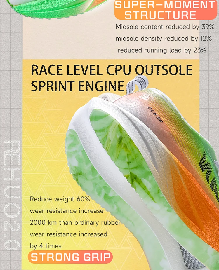 IRUNSVAN Carbon Plate Men Marathon Running Shoes Professional Stable Support Shock Absorption Ultra Light Rebound Sports Shoes