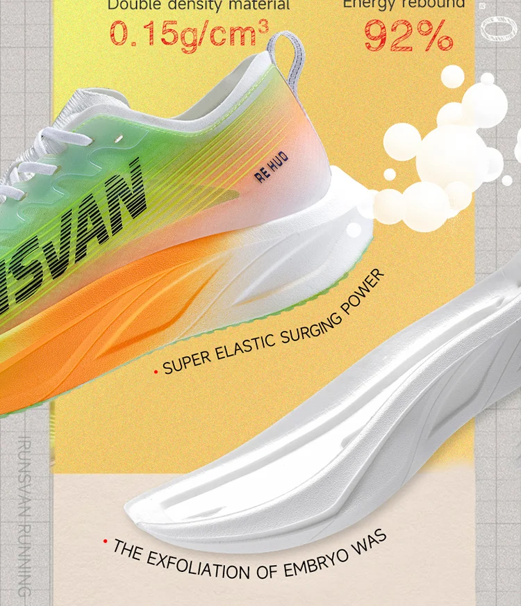 IRUNSVAN Carbon Plate Men Marathon Running Shoes Professional Stable Support Shock Absorption Ultra Light Rebound Sports Shoes