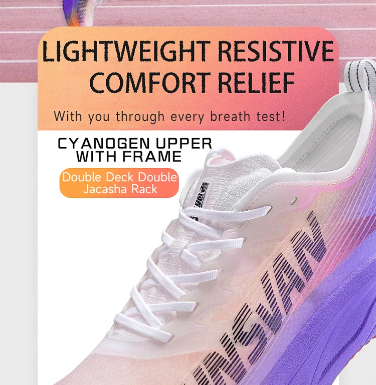 IRUNSVAN Carbon Plate Men Marathon Running Shoes Professional Stable Support Shock Absorption Ultra Light Rebound Sports Shoes