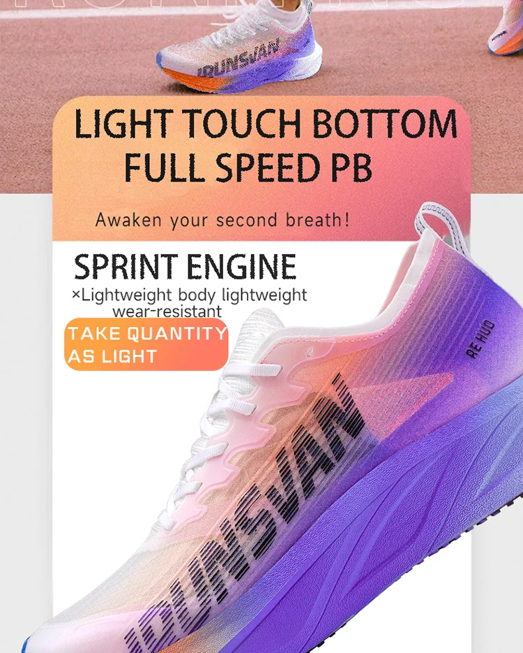 IRUNSVAN Carbon Plate Men Marathon Running Shoes Professional Stable Support Shock Absorption Ultra Light Rebound Sports Shoes