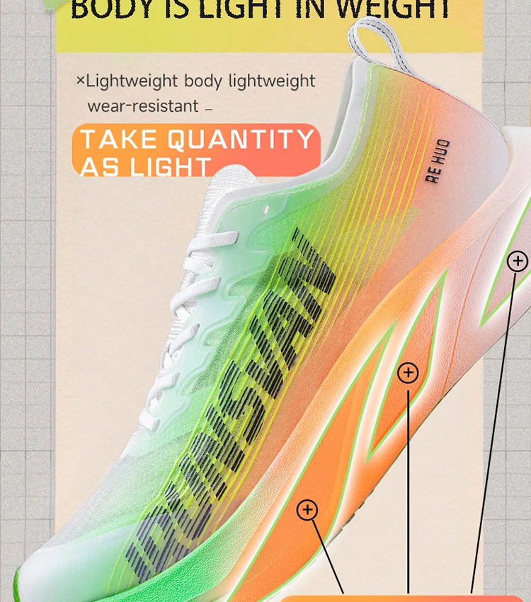 IRUNSVAN Carbon Plate Men Marathon Running Shoes Professional Stable Support Shock Absorption Ultra Light Rebound Sports Shoes