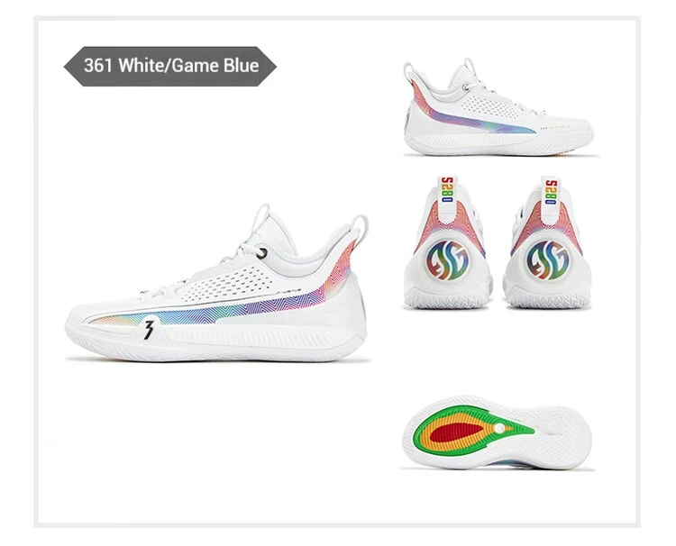 361 Degrees Zen VII Basketball Shoes Breathable Non-Slip Lightweight Wrapped Stable Cushioning Combat Grip Sneakers 572531101