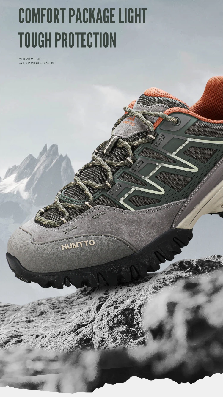HUMTTO Leather Hiking Boots for Women Winter Outdoor Waterproof Woman Treeking Shoes Climbing Mountain Hunting Walking Sneakers