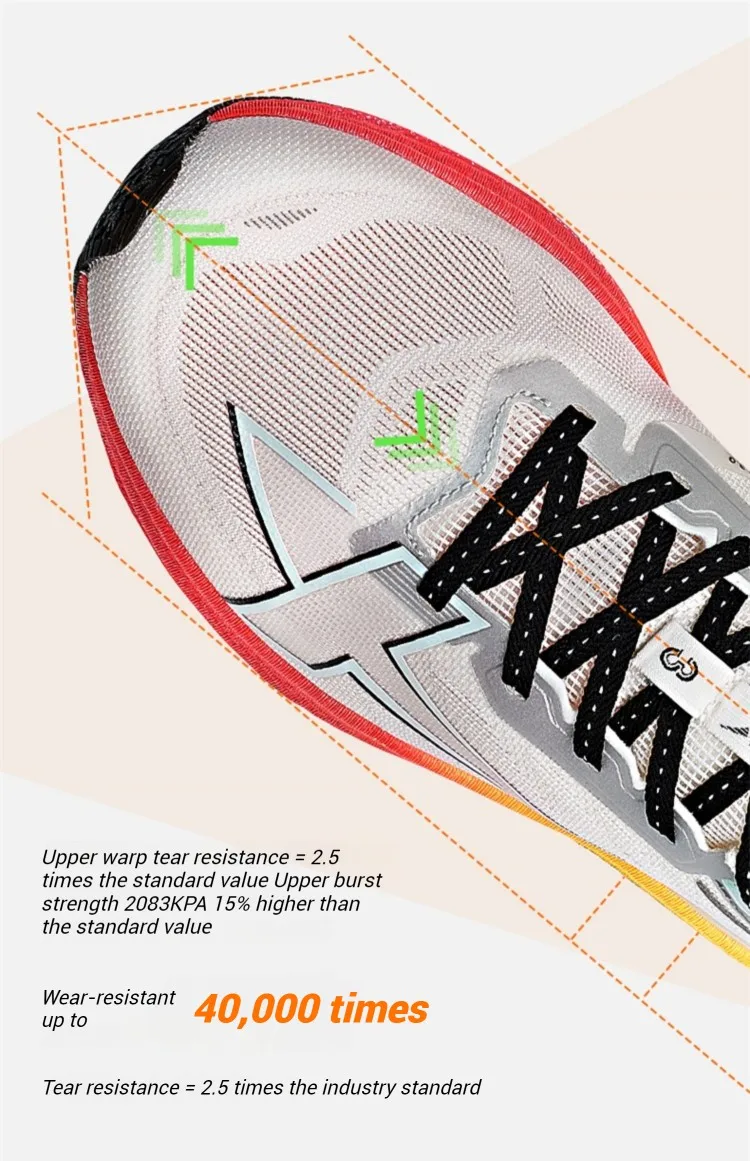Xtep 2000km 3.0 Running Shoes For Women 2025 Spring Sneakers Cushioning Training Jogging Wear-Resistant Lightweight 875118110034