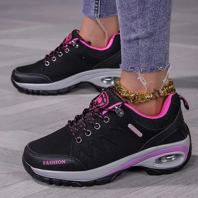 Women Hiking Shoes Outdoor Waterproof Sneakers Fashionable Luxurious Breathable Platform Shoes Anti Slip Camping Women's Shoes