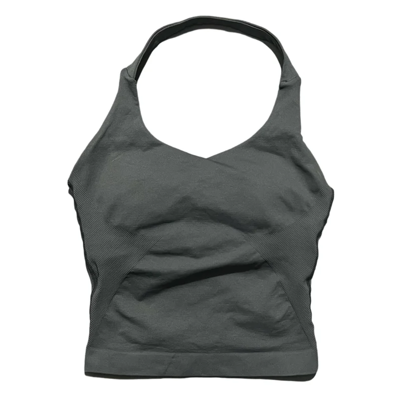 Gym Sports Top Women Seamless Yoga Tank Longline Strappy Top Open Back Bra Sportswear Gym Clothing Running Workout Halter