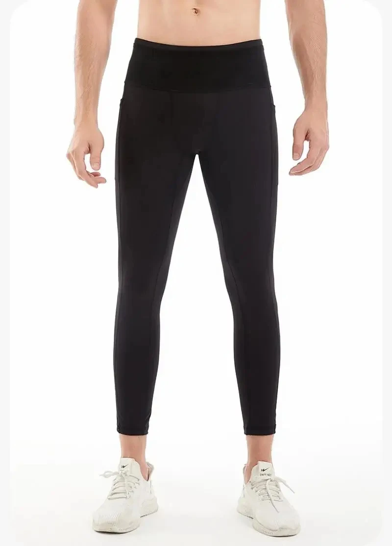 Mens Compression Running Pants Cycling Long Leggings Outdoor Sports Basketball Fitness Guys Gym Riding Hiking Tights 6 Pockets