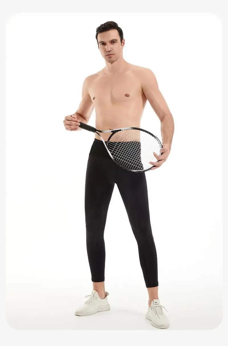 Mens Compression Running Pants Cycling Long Leggings Outdoor Sports Basketball Fitness Guys Gym Riding Hiking Tights 6 Pockets
