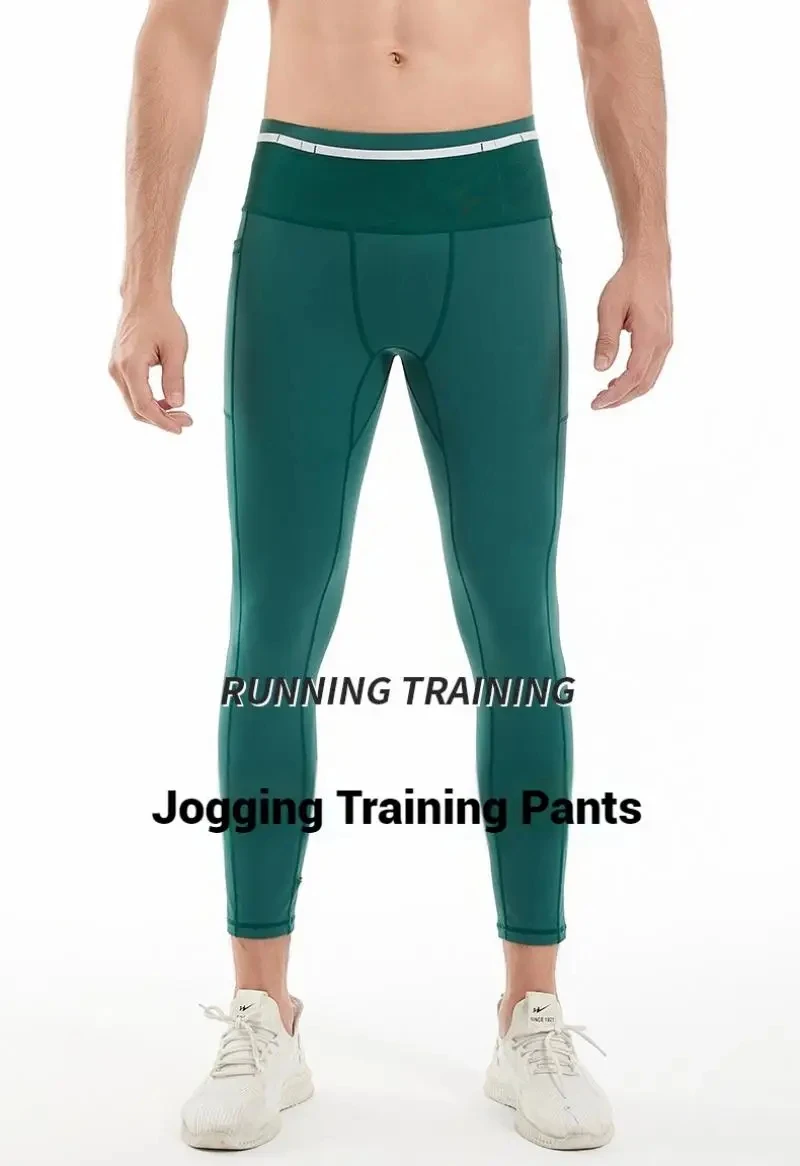 Mens Compression Running Pants Cycling Long Leggings Outdoor Sports Basketball Fitness Guys Gym Riding Hiking Tights 6 Pockets