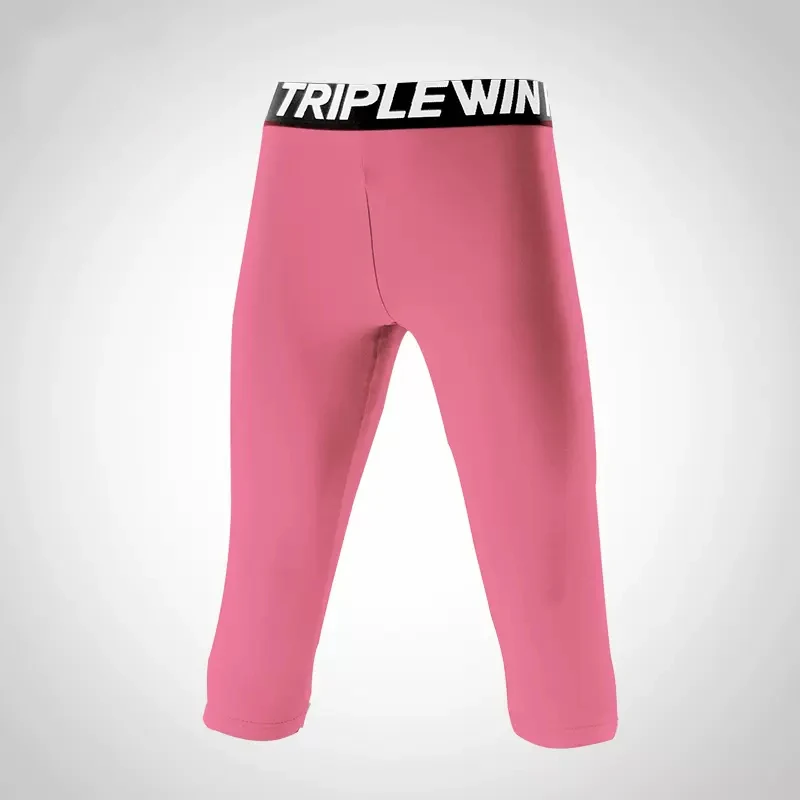 Kids Boy Girl Capri Running Tights Pant Children Basketball Football Soccer Fitness Exercise Sport 3/4 Cropped Legging Shorts J8