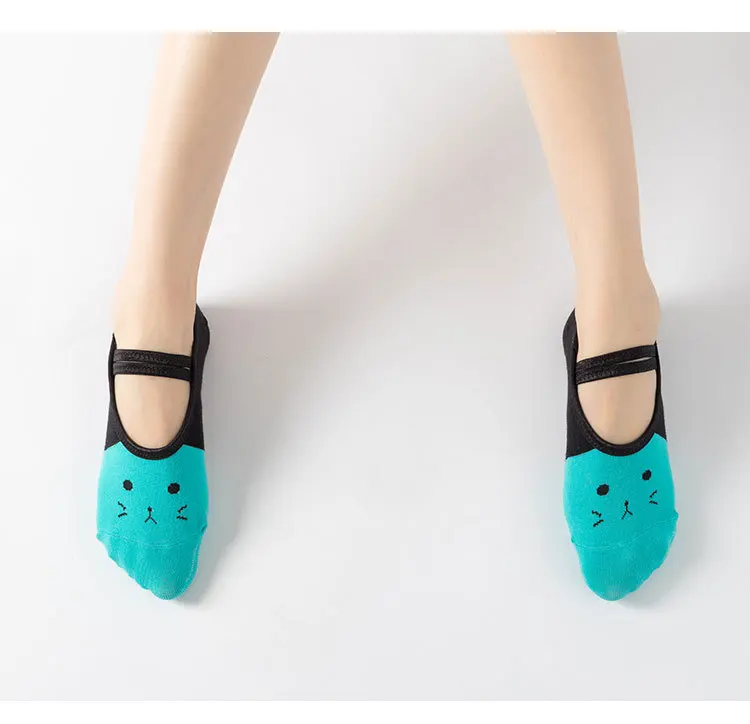 Professional Women Anti-slip Pilates Socks Backless Bandage Yoga Socks Ladies Ballet Dance Fitness Slipper Cotton Sports Socks
