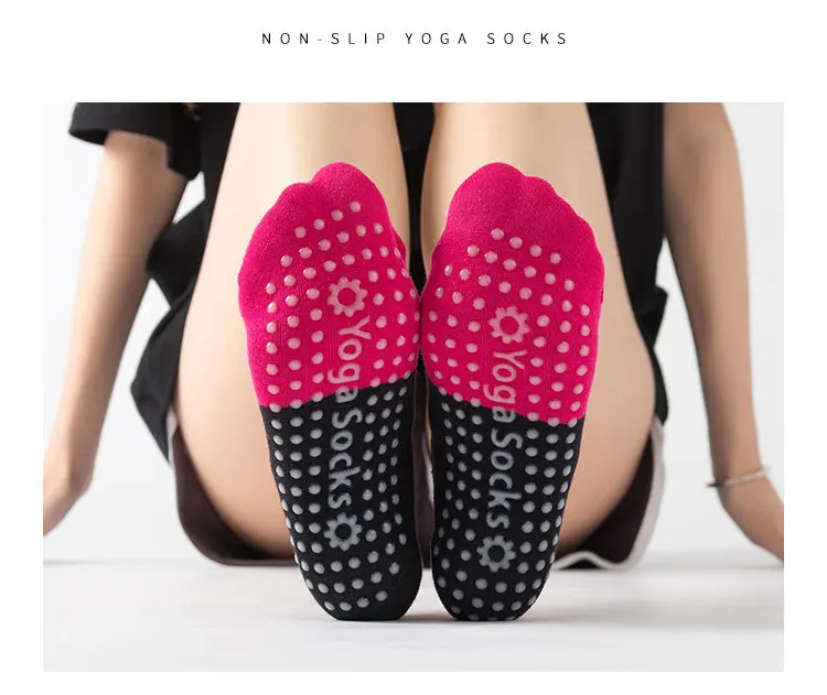 Professional Women Anti-slip Pilates Socks Backless Bandage Yoga Socks Ladies Ballet Dance Fitness Slipper Cotton Sports Socks
