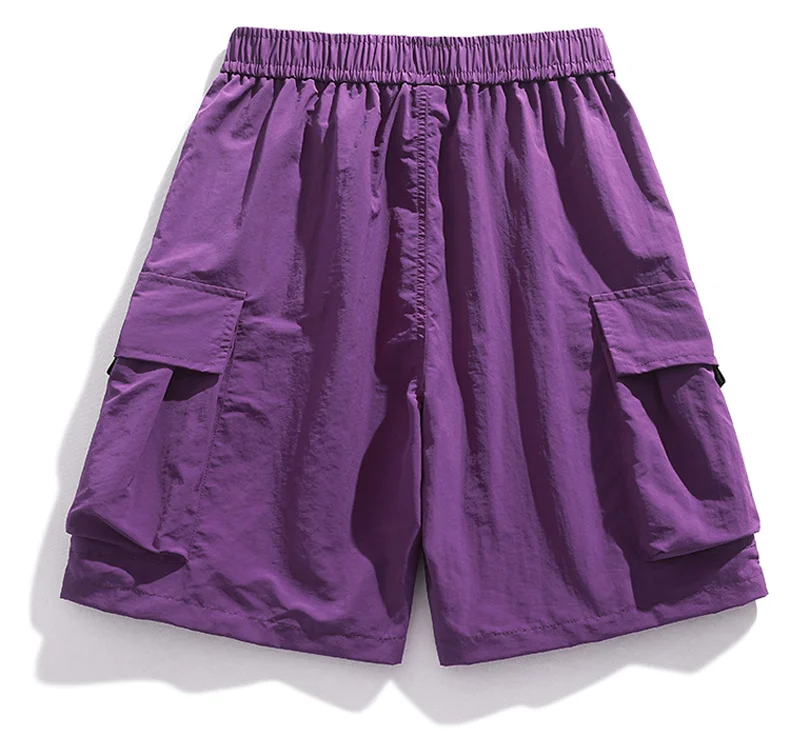 Skateboard Shorts Women Summer Casual Loose Shorts With Belt Men Large Pocket Cargo Shorts Breathable Bermuda Straight  Shorts