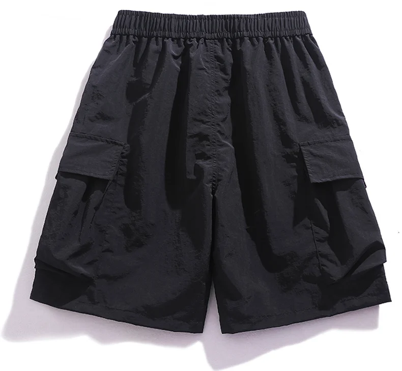 Skateboard Shorts Women Summer Casual Loose Shorts With Belt Men Large Pocket Cargo Shorts Breathable Bermuda Straight  Shorts