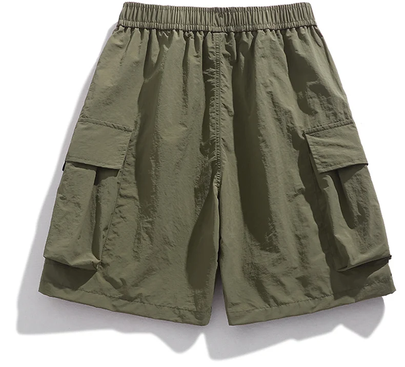 Skateboard Shorts Women Summer Casual Loose Shorts With Belt Men Large Pocket Cargo Shorts Breathable Bermuda Straight  Shorts