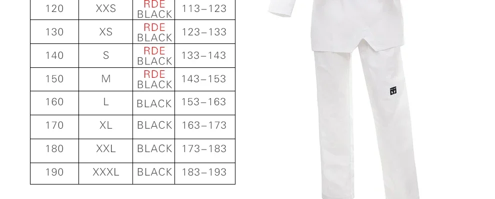 WTF Taekwondo Dobok Clothes Child Adult ITF Karate Suit Taekwondo Uniform Karate Clothes Size XXXL-XXXS