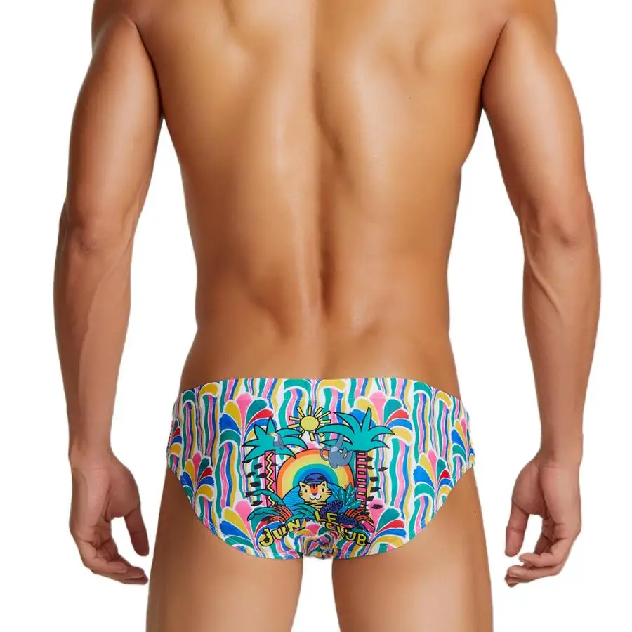 SEOBEAN Men's Low-Waist Quick-Dry Swim Briefs Sexy Stretch Bikini Trunks for Surfing And Beach Water Activities