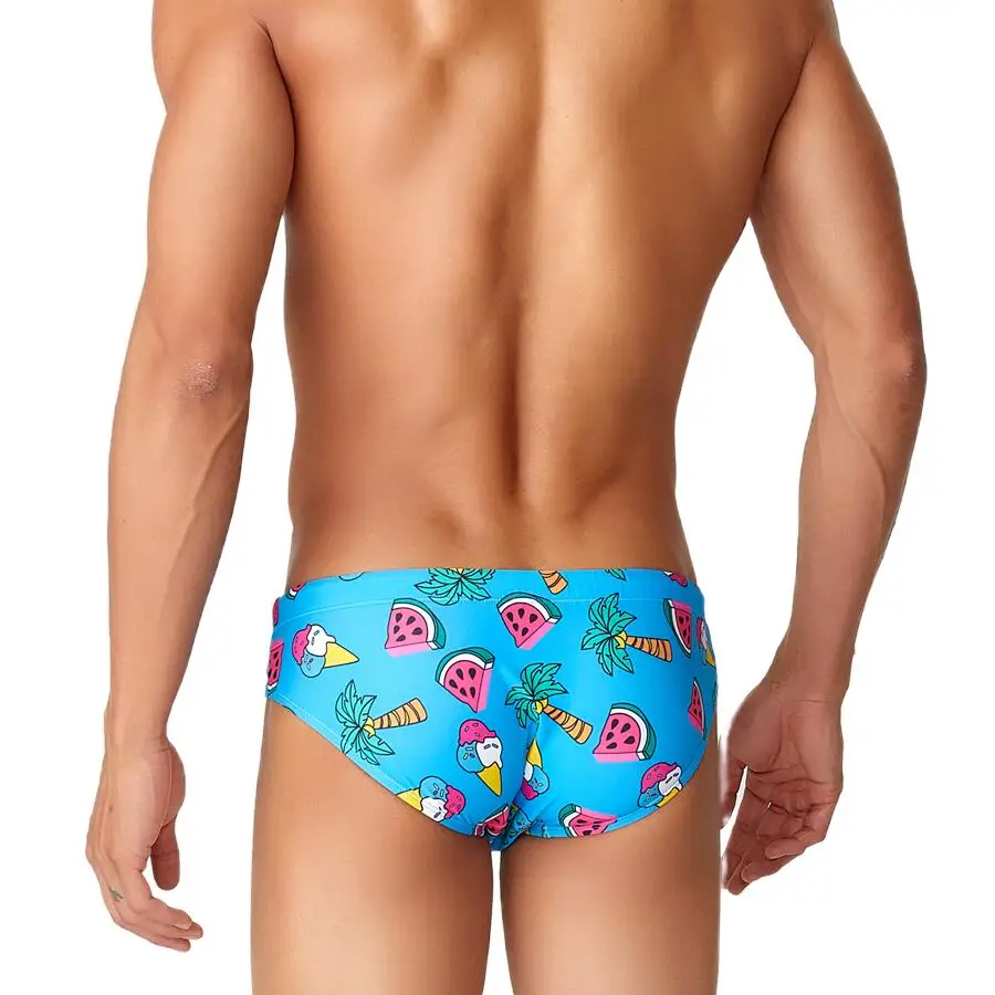 SEOBEAN Men's Low-Waist Quick-Dry Swim Briefs Sexy Stretch Bikini Trunks for Surfing And Beach Water Activities