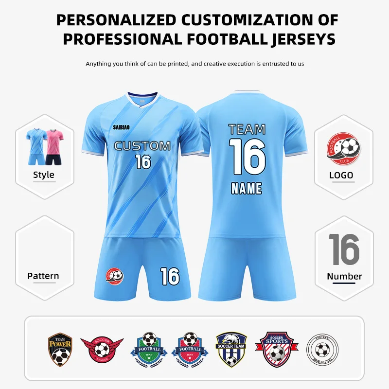 Adult Kids Football Jerseys Men Customize Soccer Uniforms Sports Clothes Women Futsal Sportswear Team Training Tracksuit Outfit