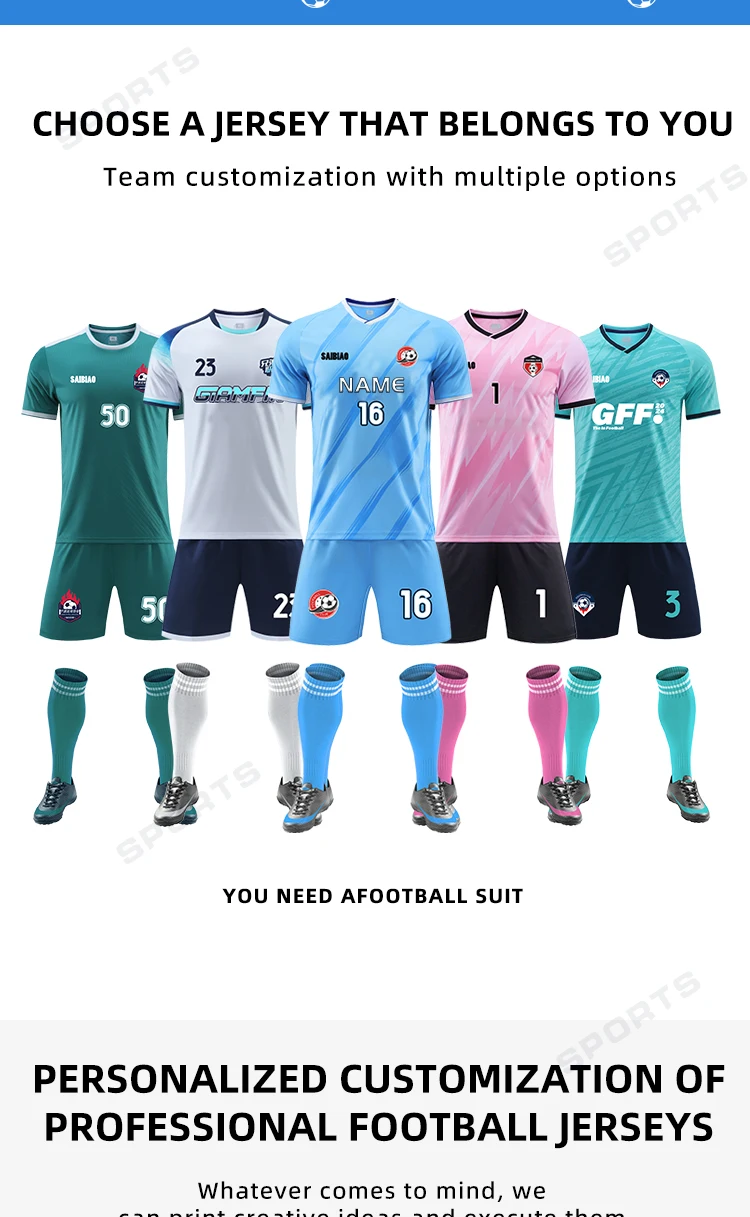 Adult Kids Football Jerseys Men Customize Soccer Uniforms Sports Clothes Women Futsal Sportswear Team Training Tracksuit Outfit