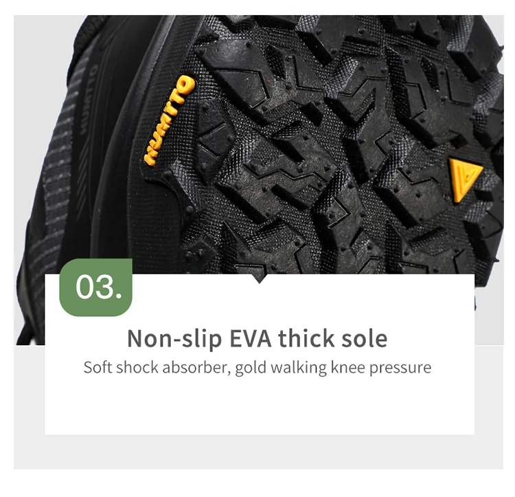 HUMTTO Breathable Trekking Shoes Outdoor Men's Sports Shoes Non-slip Hiking Boots for Men Leather Safety Walking Sneakers Man