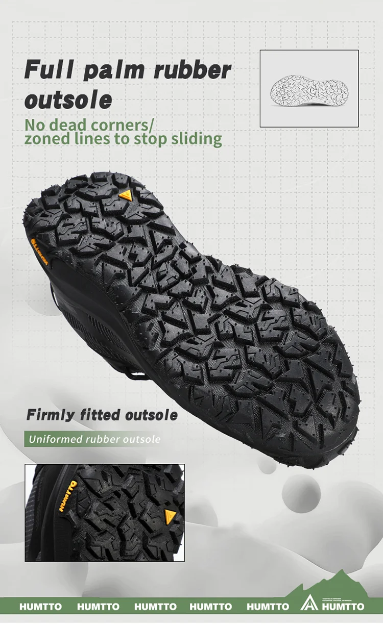 HUMTTO Breathable Trekking Shoes Outdoor Men's Sports Shoes Non-slip Hiking Boots for Men Leather Safety Walking Sneakers Man