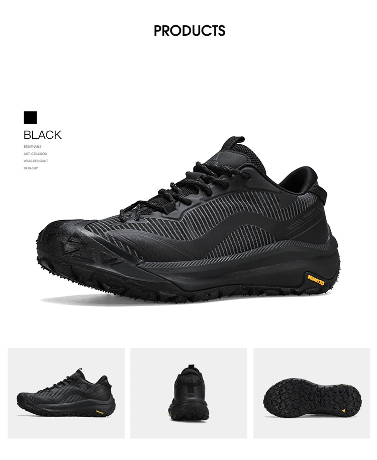 HUMTTO Breathable Trekking Shoes Outdoor Men's Sports Shoes Non-slip Hiking Boots for Men Leather Safety Walking Sneakers Man