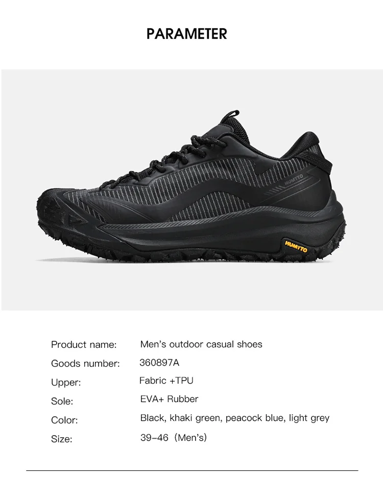 HUMTTO Breathable Trekking Shoes Outdoor Men's Sports Shoes Non-slip Hiking Boots for Men Leather Safety Walking Sneakers Man