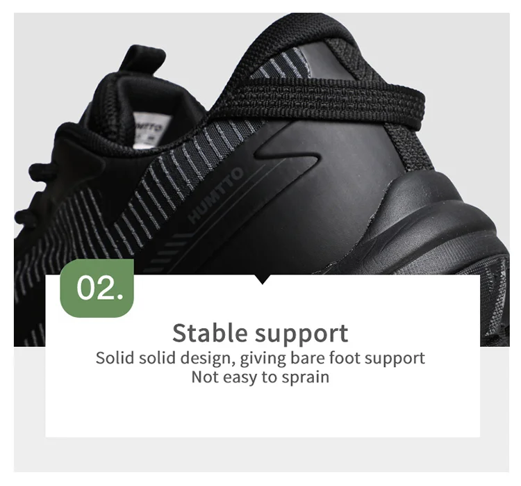 HUMTTO Breathable Trekking Shoes Outdoor Men's Sports Shoes Non-slip Hiking Boots for Men Leather Safety Walking Sneakers Man