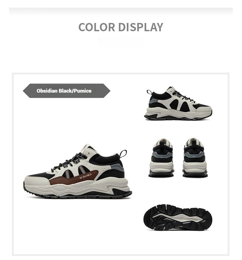 361 Degrees Men Casual Shoes New Retro Plush Autumn and Winter Warm Non-slip Classic Cotton Thick-soled Male Sneakers 672446705A