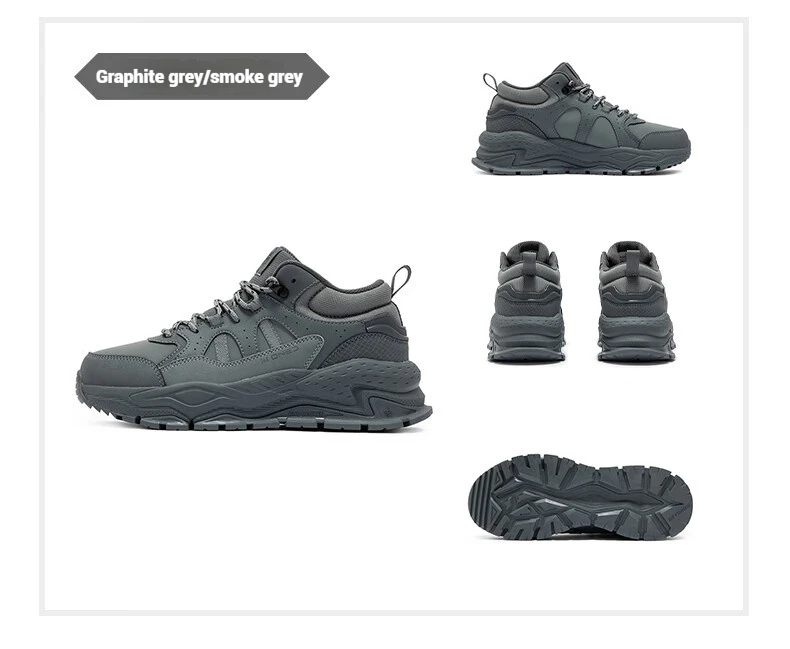 361 Degrees Men Casual Shoes New Retro Plush Autumn and Winter Warm Non-slip Classic Cotton Thick-soled Male Sneakers 672446705A